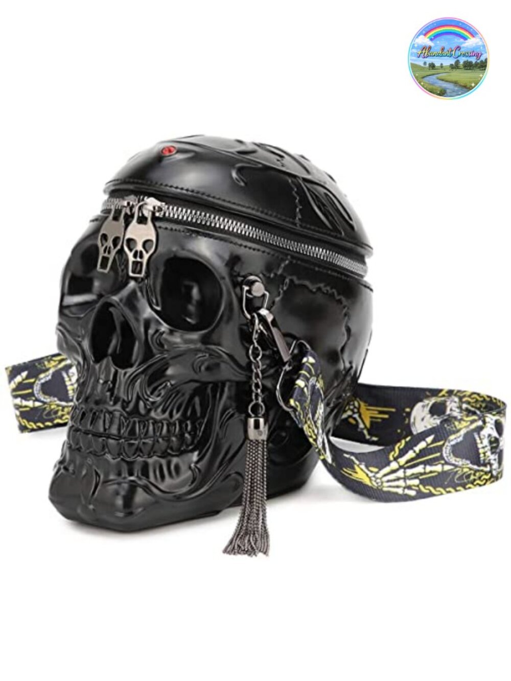 Gothic Skull Crossbody Handbag PVC Shoulder Purse Satchel